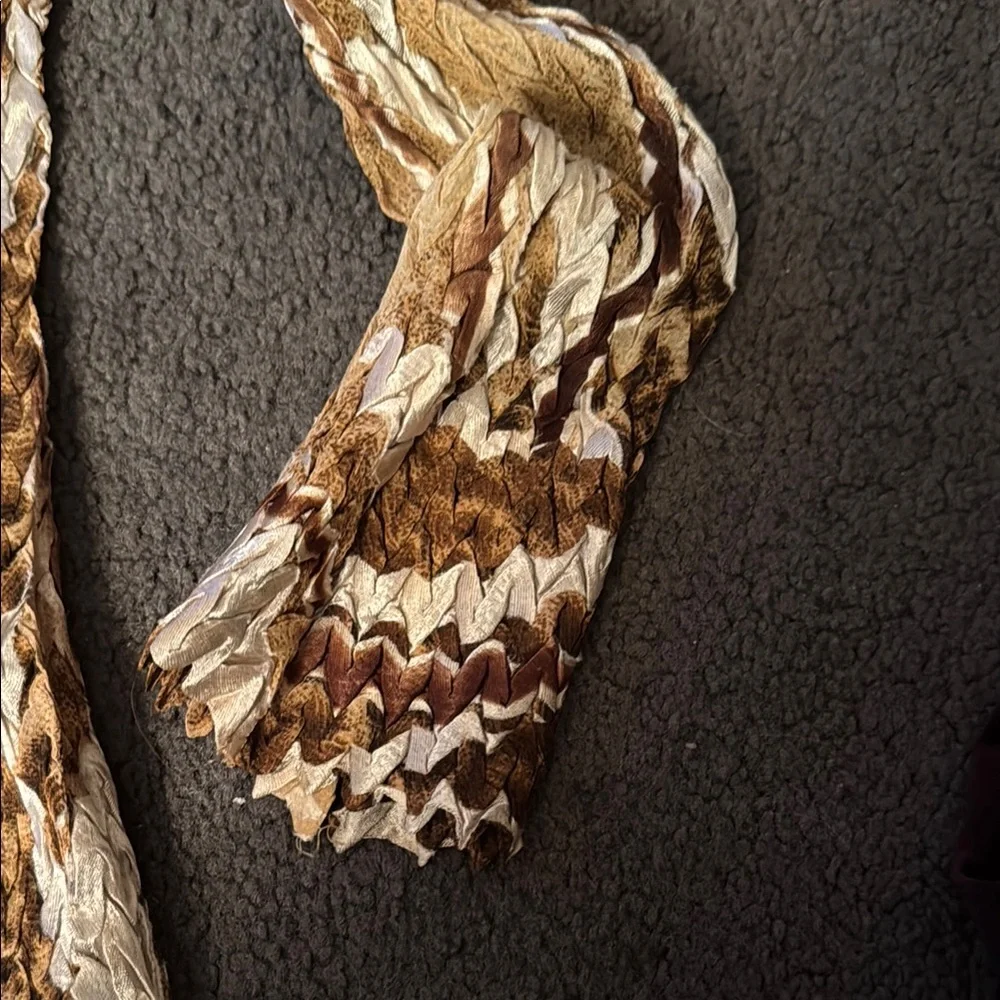 Brown and Cream Women's Top - Picture 2 of 4